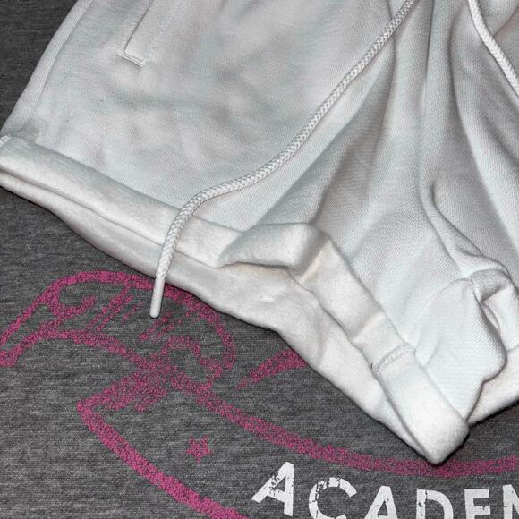 VS PINK Limited Edition Varsity Blue & White Ivy Fleece Rolled Hem Shorts- SM - Picture 7 of 8